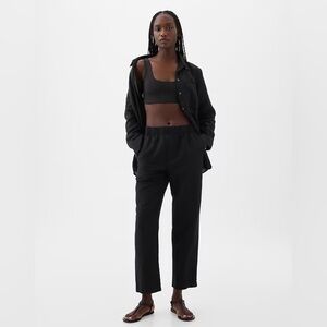 NWT! Gap Black High Rise Linen-Cotton Pull-On Pants - Multiple🩷